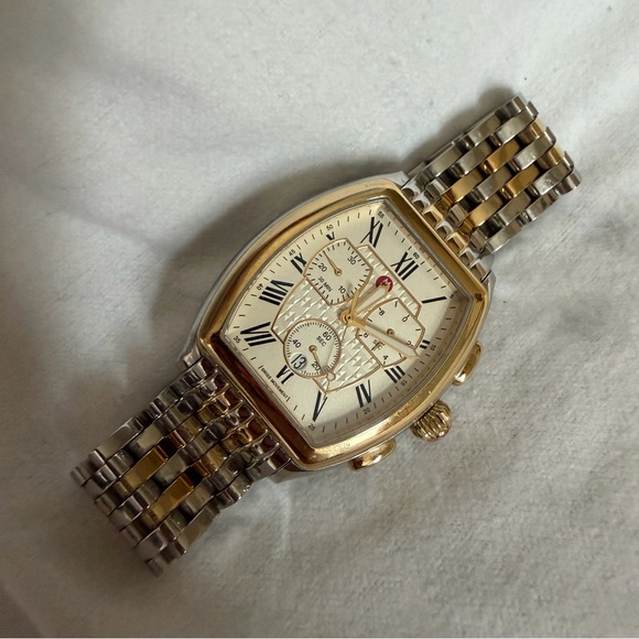 Michele Releve Two Tone Stainless and 18k Watch - Picture 13 of 16